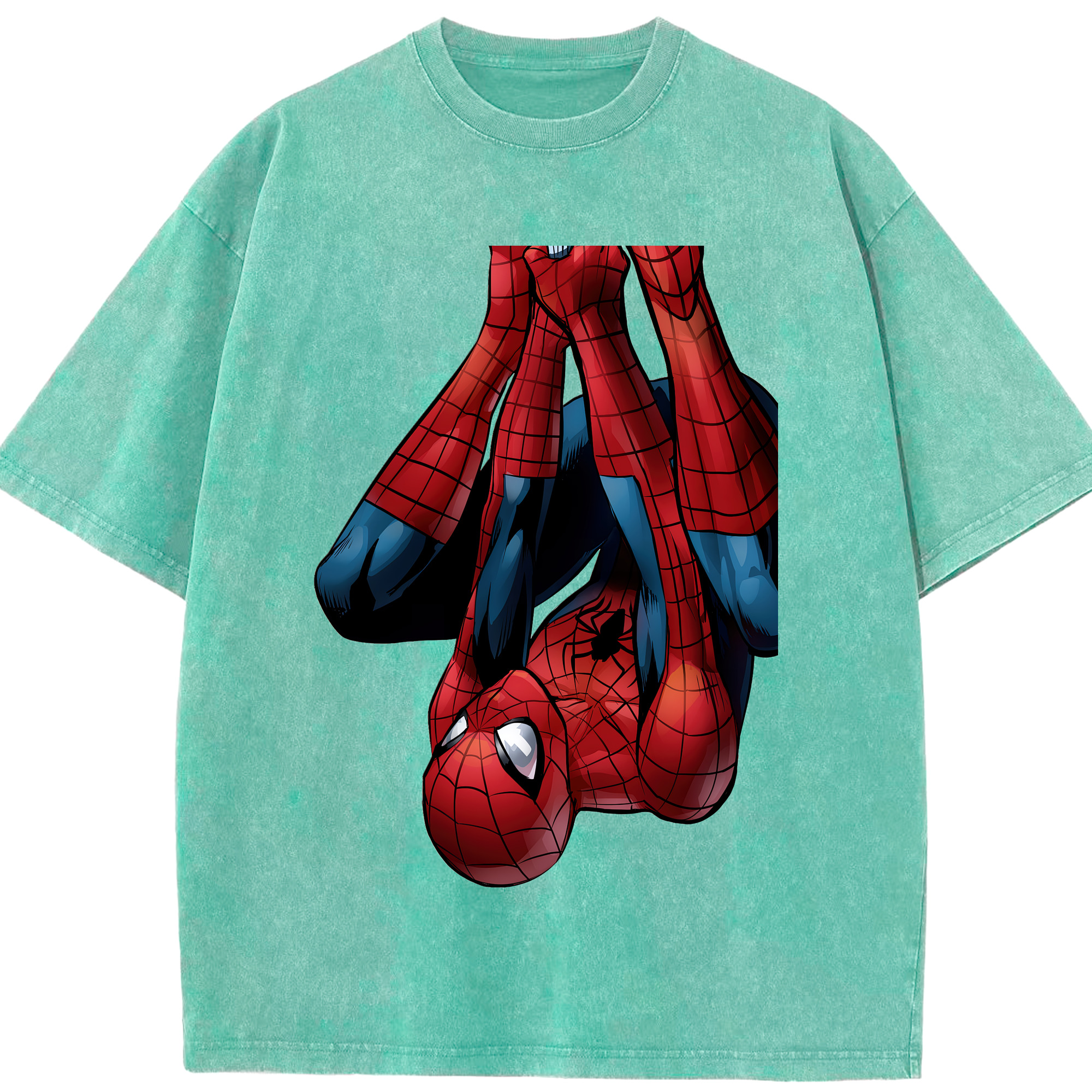 （画像用） Spider Man スパイダーマン 綿100% ヴィンテージ風 半袖Tシャツ（フロントプリント）